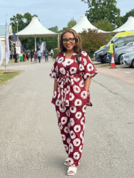 Rich burgundy Ankara