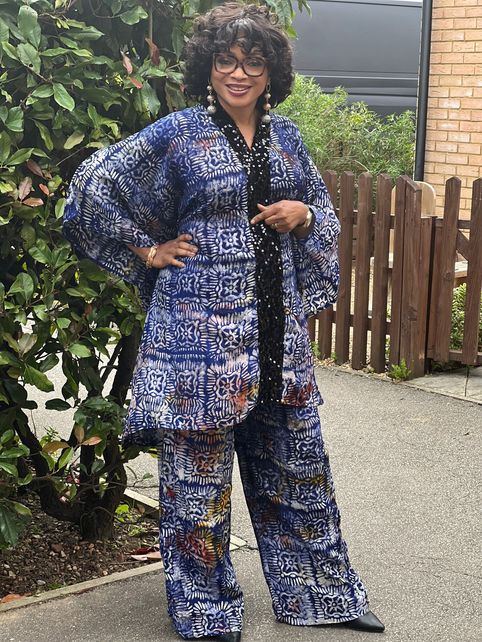 Adire kimono set