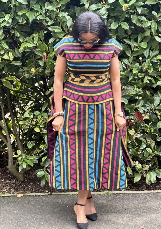 Akwete midi dress